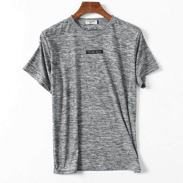 Tricou casual pentru barbati cu maneci scurte si inscriptii