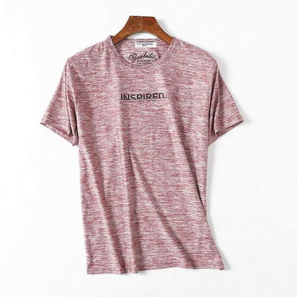 Tricou casual pentru barbati cu maneci scurte si inscriptii