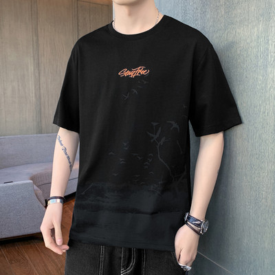 Ανδρικό μπλουζάκι με απλικέ και κοντό μανίκι σε διάφορα χρώματα