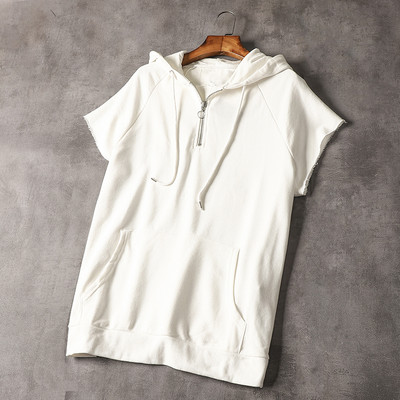 Bluză casual bărbătească cu glugă și buzunar