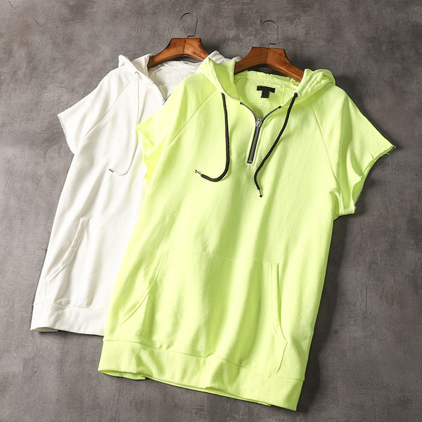 Bluză casual bărbătească cu glugă și buzunar