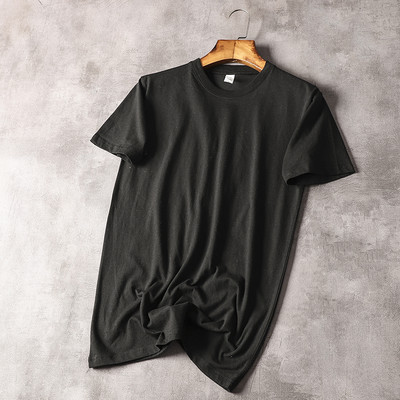 Ležerna muška majica kratkih rukava - crna boja