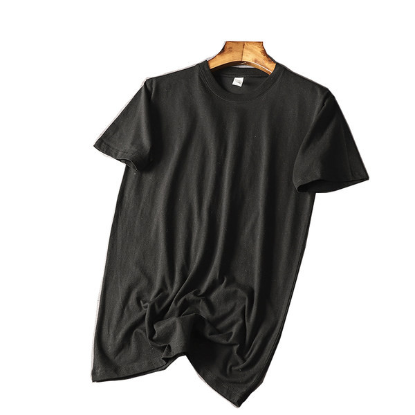 Ležerna muška majica kratkih rukava - crna boja