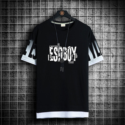 Tricou barbatesc model nou cu decolteu oval si imprimeu-mai multe culori