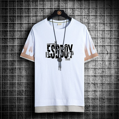 Tricou barbatesc model nou cu decolteu oval si imprimeu-mai multe culori