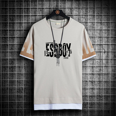 Tricou barbatesc model nou cu decolteu oval si imprimeu-mai multe culori