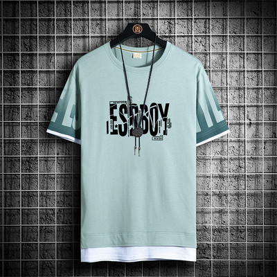 Tricou barbatesc model nou cu decolteu oval si imprimeu-mai multe culori