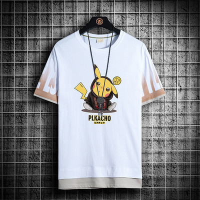 Tricou barbatesc model nou cu decolteu oval si imprimeu-mai multe culori