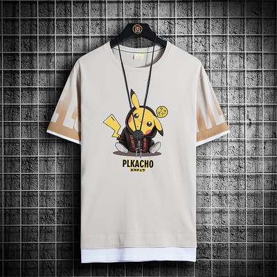 Tricou barbatesc model nou cu decolteu oval si imprimeu-mai multe culori