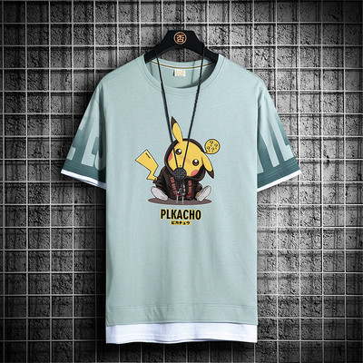 Tricou barbatesc model nou cu decolteu oval si imprimeu-mai multe culori