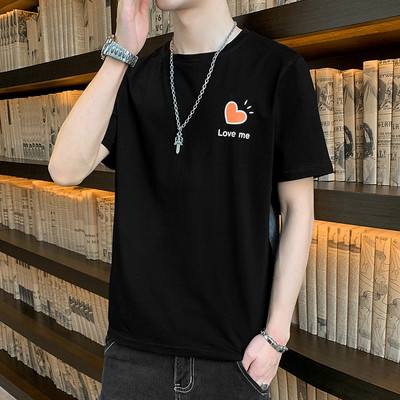 Tricou casual barbatesc cu maneci scurte si imprimeu - mai multe culori