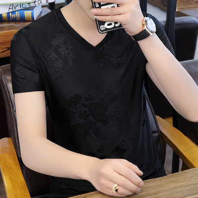 Tricou barbatesc cu decolteu spitz - doua modele