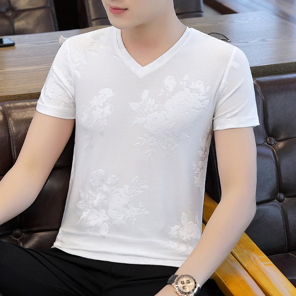 Tricou barbatesc cu decolteu spitz - doua modele