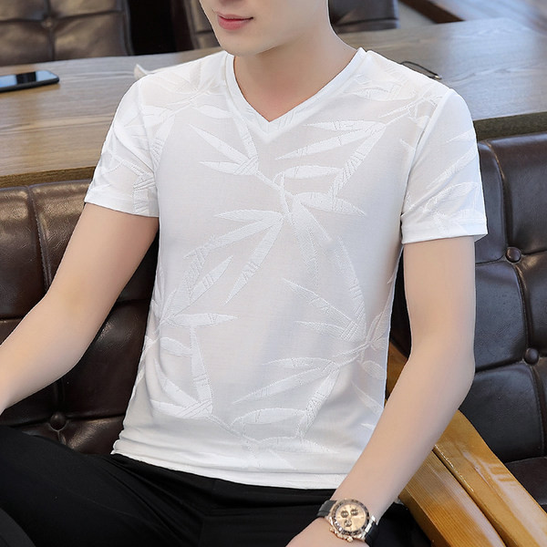 Tricou barbatesc cu decolteu spitz - doua modele