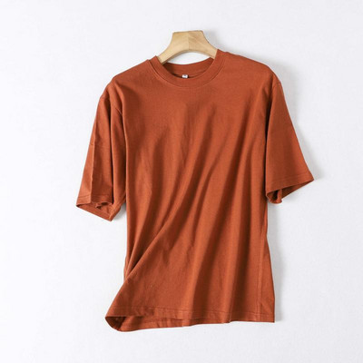 Tricou uni monocolor cu maneci 3/4 pentru barbati