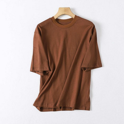 Tricou uni monocolor cu maneci 3/4 pentru barbati