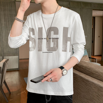 Bluză casual bărbătească cu mâneci lungi și decolteu rotund - mai multe aplicații