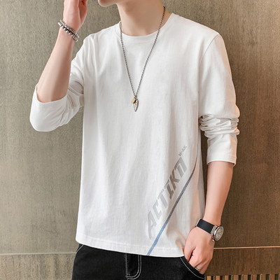 Bluză casual bărbătească cu mâneci lungi și decolteu rotund - mai multe aplicații