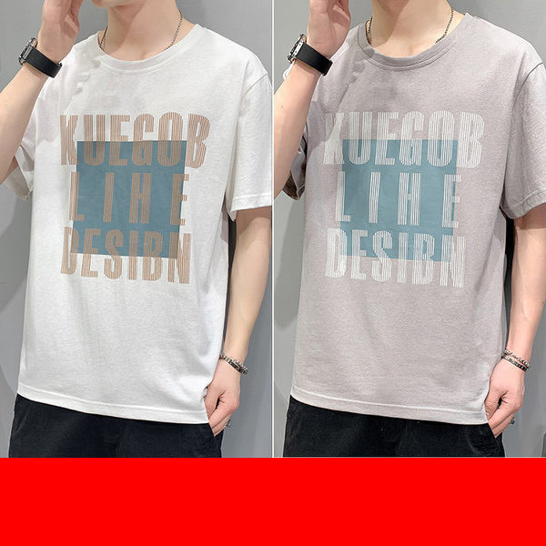 Ljetna muška majica s ovalnim izrezom i kratkim rukavima