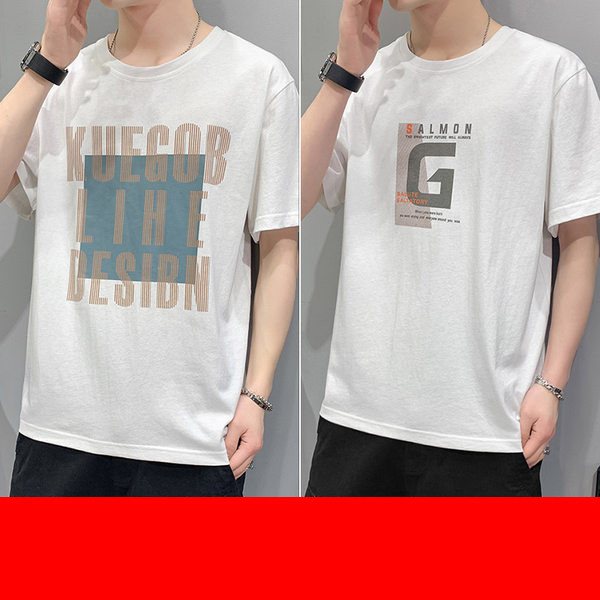 Ljetna muška majica s ovalnim izrezom i kratkim rukavima