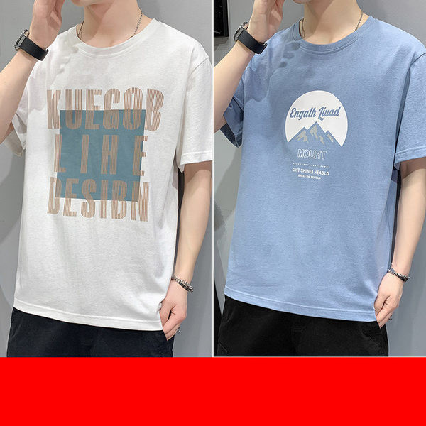 Ljetna muška majica s ovalnim izrezom i kratkim rukavima