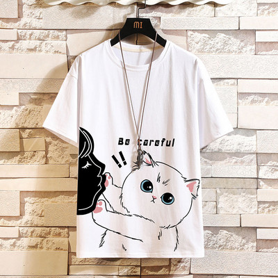 Novi model muške majice sa aplikacijama i kratkim rukavima - više boja