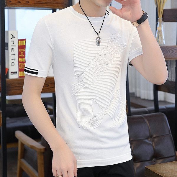 Muška moderna majica s ovalnim izrezom - više modela