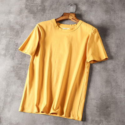 Tricou bărbătesc din bumbac cu decolteu rotund - model uni