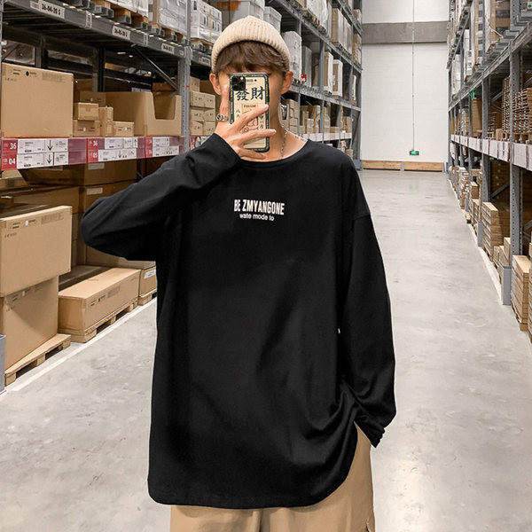 Bluză bărbătească cu inscripție - model larg