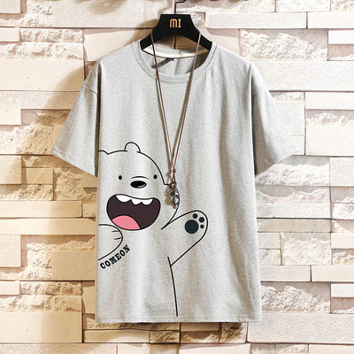 Tricou barbatesc model nou cu imprimeu si maneci scurte - in mai multe culori