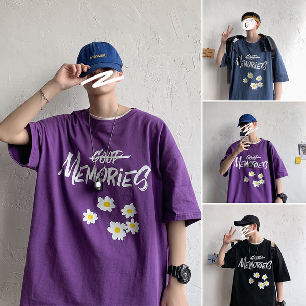 Muška ležerna bluza sa šarenim uzorkom i kratkim rukavima - široki model