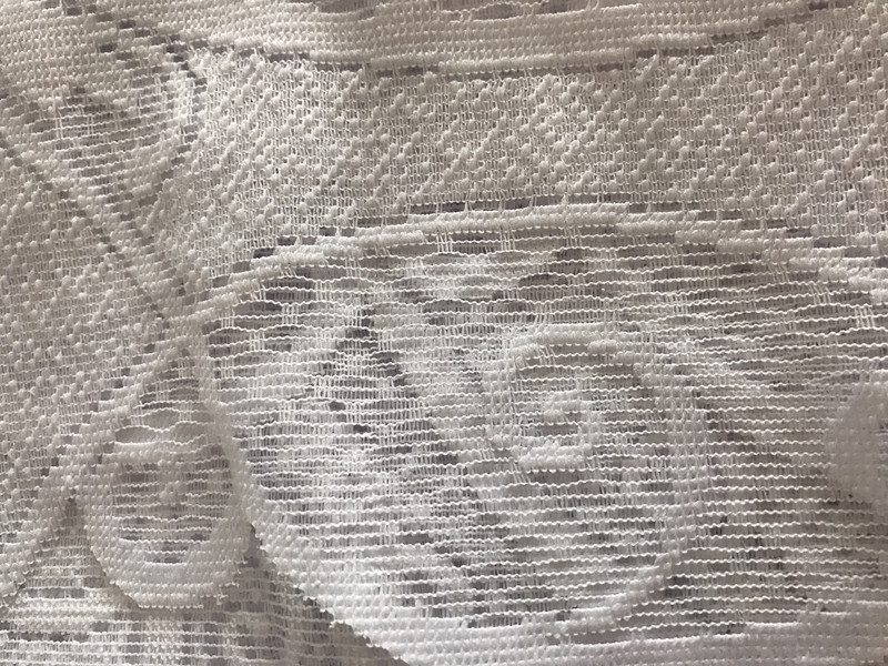 Перде дантела с ширит лента 150x300 cm, 100% Полиестер, Бял