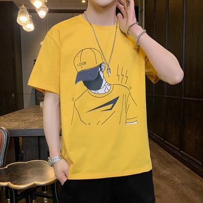 Tricou barbatesc model nou cu maneci scurte si imprimeu