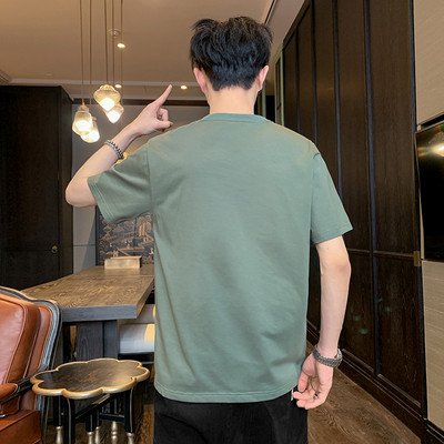 Tricou barbatesc model nou cu maneci scurte si imprimeu