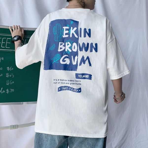 Bluză casual bărbați - model larg cu inscripții