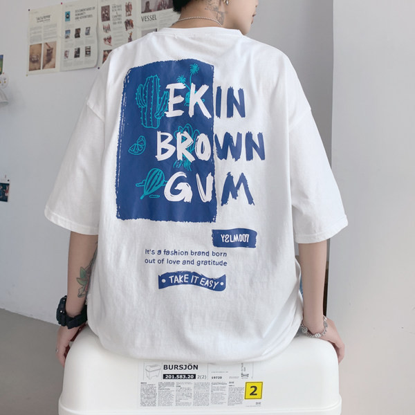 Bluză casual bărbați - model larg cu inscripții