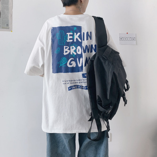 Bluză casual bărbați - model larg cu inscripții