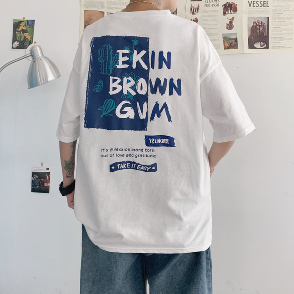 Bluză casual bărbați - model larg cu inscripții