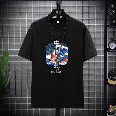 Нов модел тениска с къс ръкав и щампа за мъже