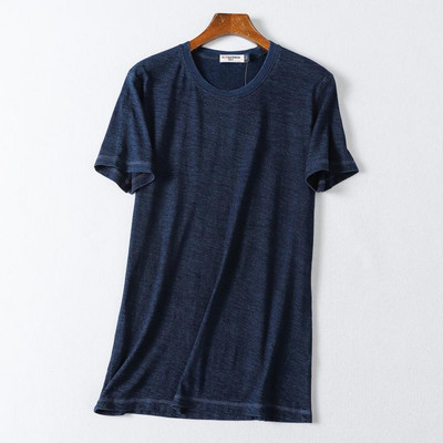 Tricou de vară cu decolteu oval și mâneci scurte pentru bărbați