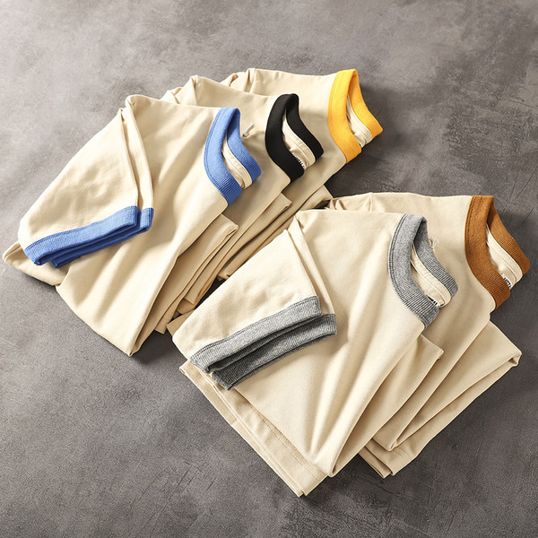 Памучна мъжка тениска с къс ръкав 