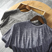 Tricou pentru bărbați sport-casual cu decolteu rotund și mâneci scurte