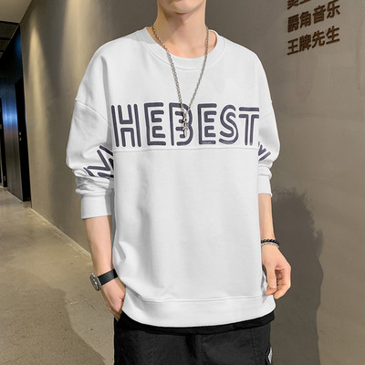 Bluză bărbătească cu inscripție și mâneci lungi