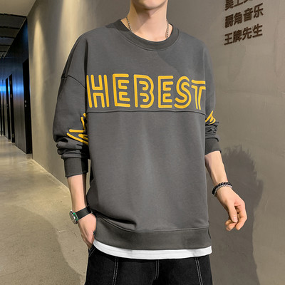 Bluză bărbătească cu inscripție și mâneci lungi