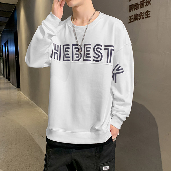 Bluză bărbătească cu inscripție și mâneci lungi