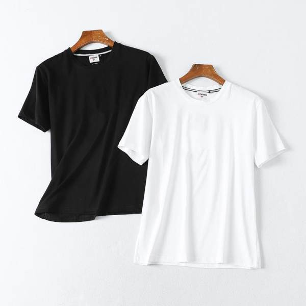 Tricou de vară model simplu în alb și negru