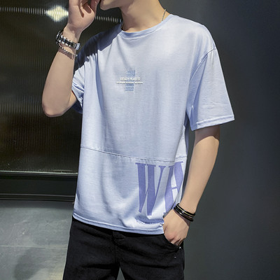 Tricou modern cu inscripții și mâneci scurte - trei modele