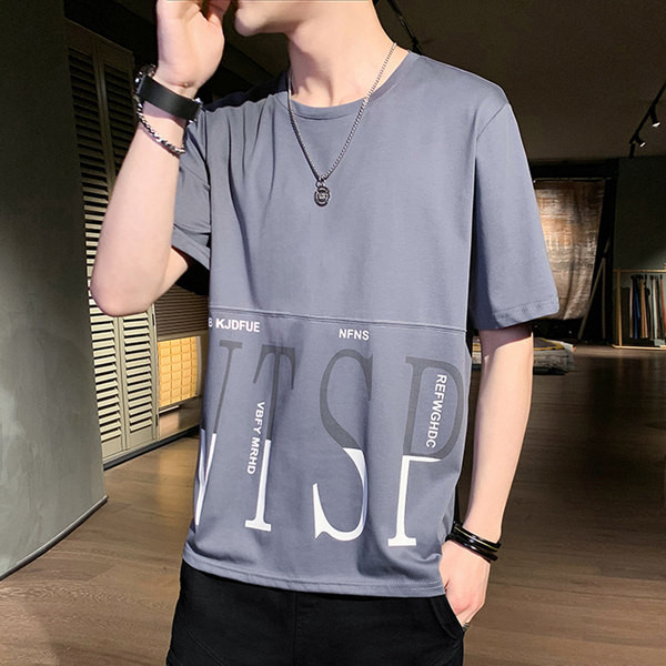 Tricou modern cu inscripții și mâneci scurte - trei modele