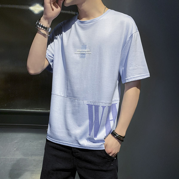 Tricou modern cu inscripții și mâneci scurte - trei modele