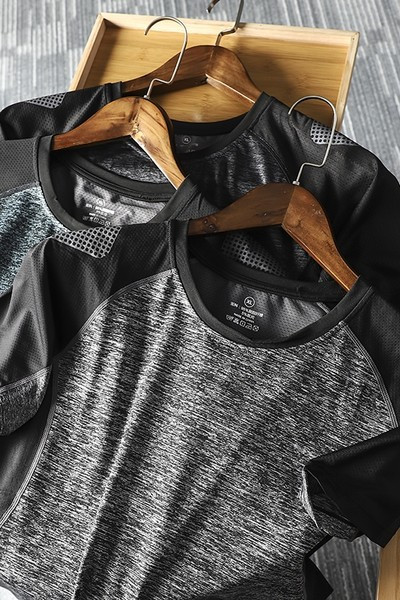 Tricou sport pentru bărbați, respirabil, cu mâneci scurte